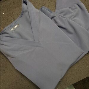 Mandala Gray Blue Scrub Set